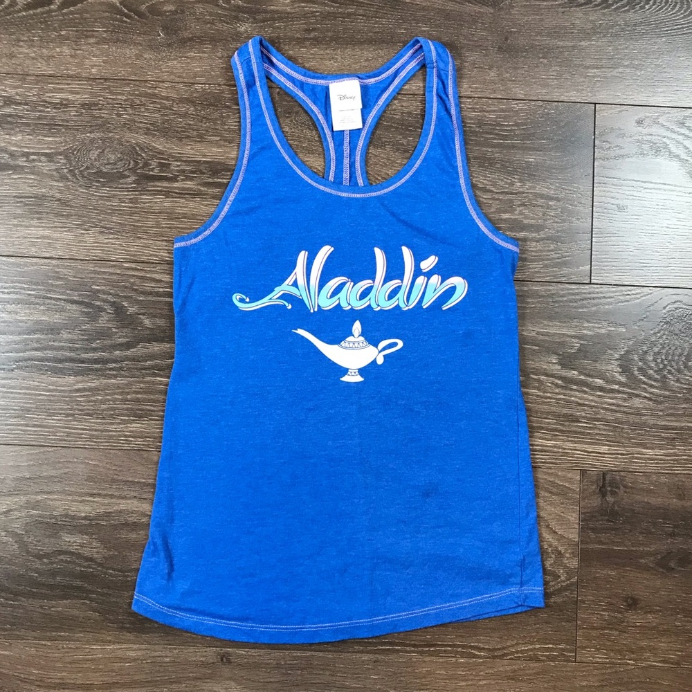 Disney Aladdin Genie Lamp Women’s Blue Tank Top Size XS